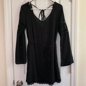 Black Lace Bell Sleeve Dress (NWT)